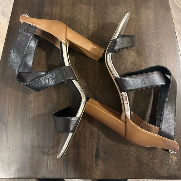 WHBM Leather Colorblock “Melodie” heel size 10 - Picture 3 of 7